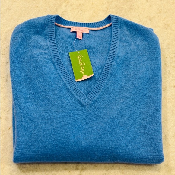 Lilly Pulitzer 100% Cashmere Pullover Poncho Sweater, Size M/L, NWT - Picture 6 of 9